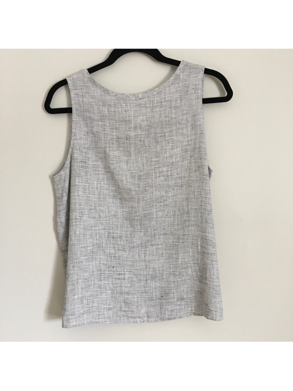 Light gray Flax 100% linen tank top - Picture 2 of 6